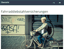 Tablet Screenshot of fahrraddiebstahlversicherung.com